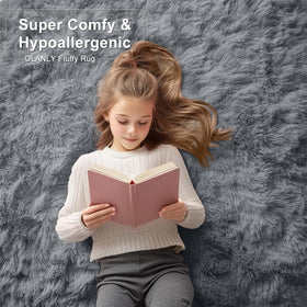 OLANLY grey decor rug complements spaces while adding warmth
