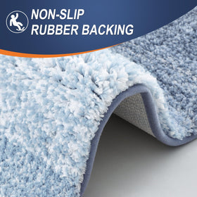 OLANLY machine-washable blue mat for easy care and long-lasting color.