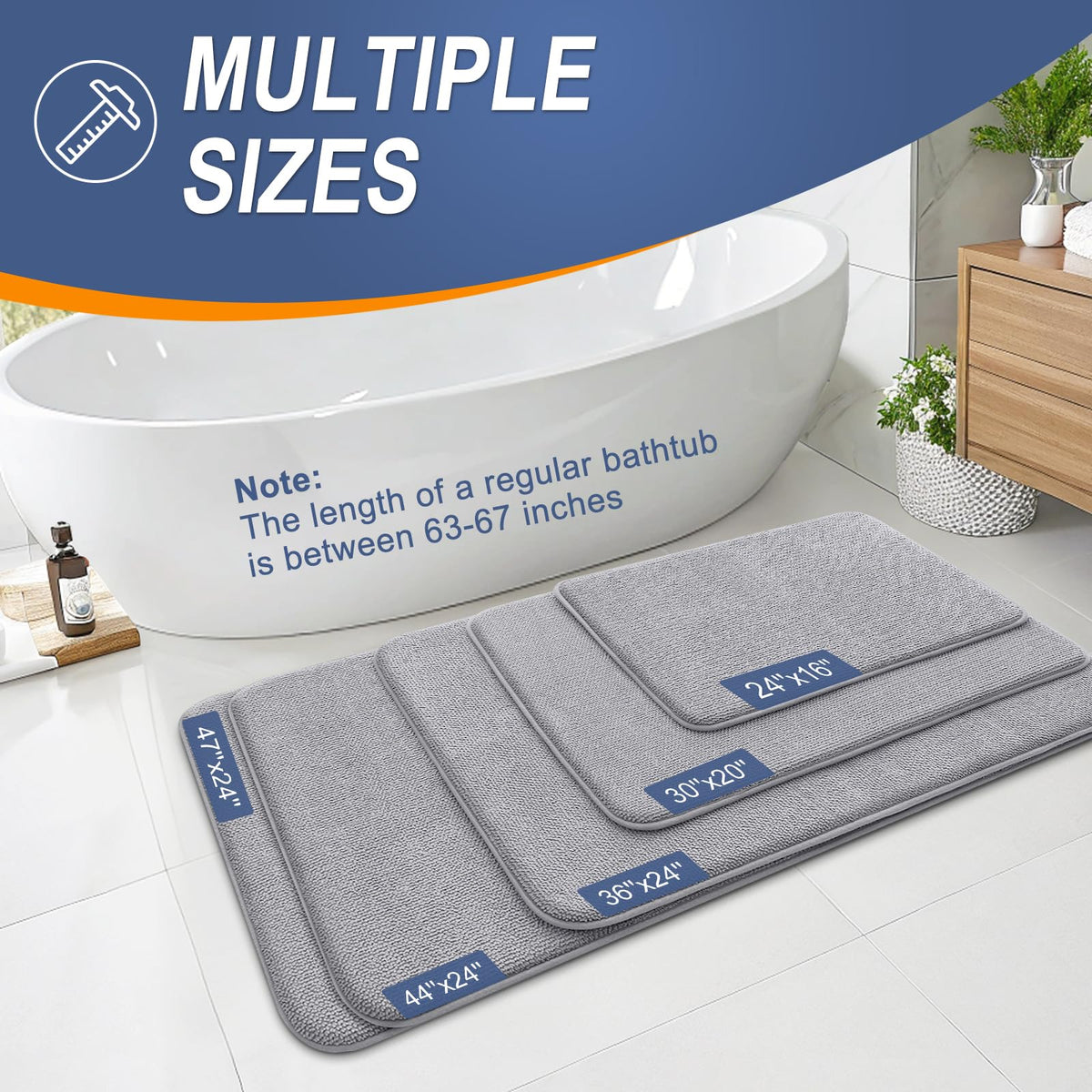 OLANLY machine-washable bath mat grey stays soft and vibrant after cycles.