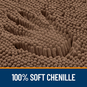OLANLY Mocha machine-washable bath mat for easy care