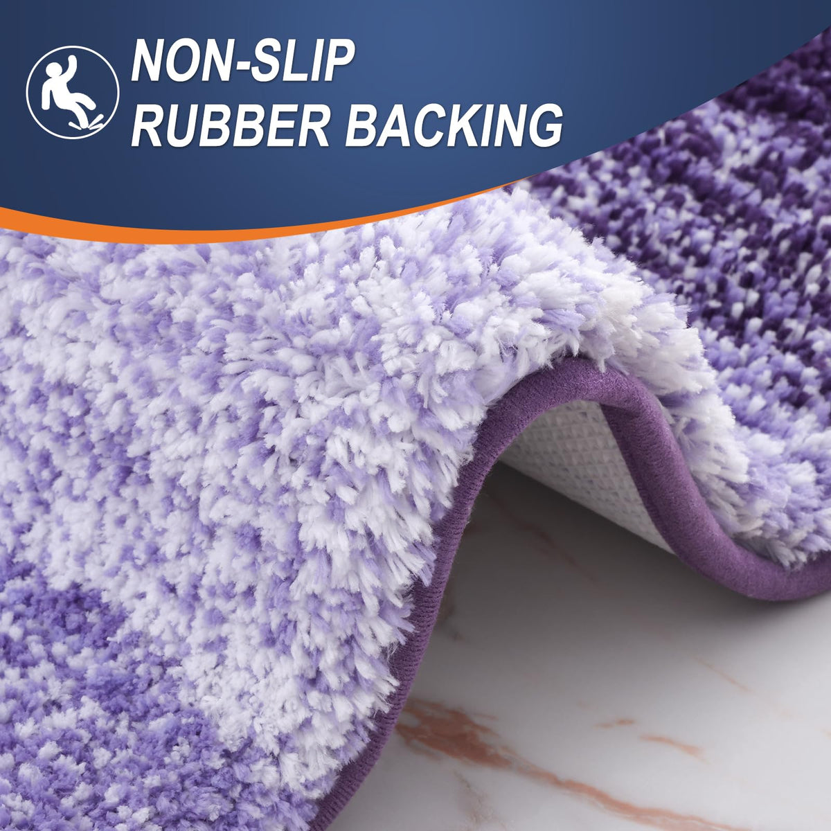 OLANLY machine washable bath mat for easy care and long-lasting use.