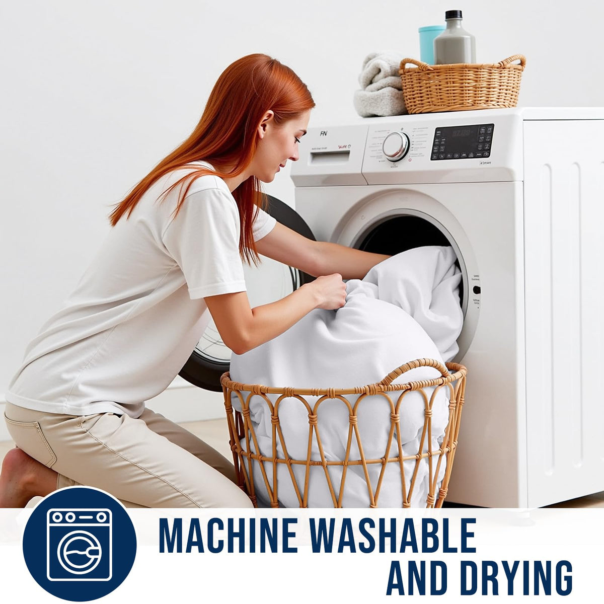 OLANLY machine-washable and durable for easy care and long-lasting loft.