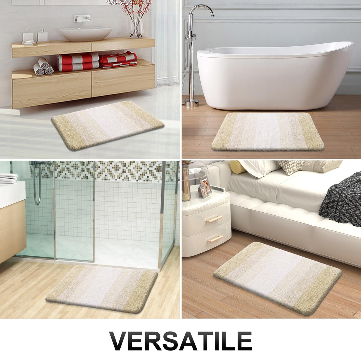 OLANLY matching collection includes lid covers and contour rug.