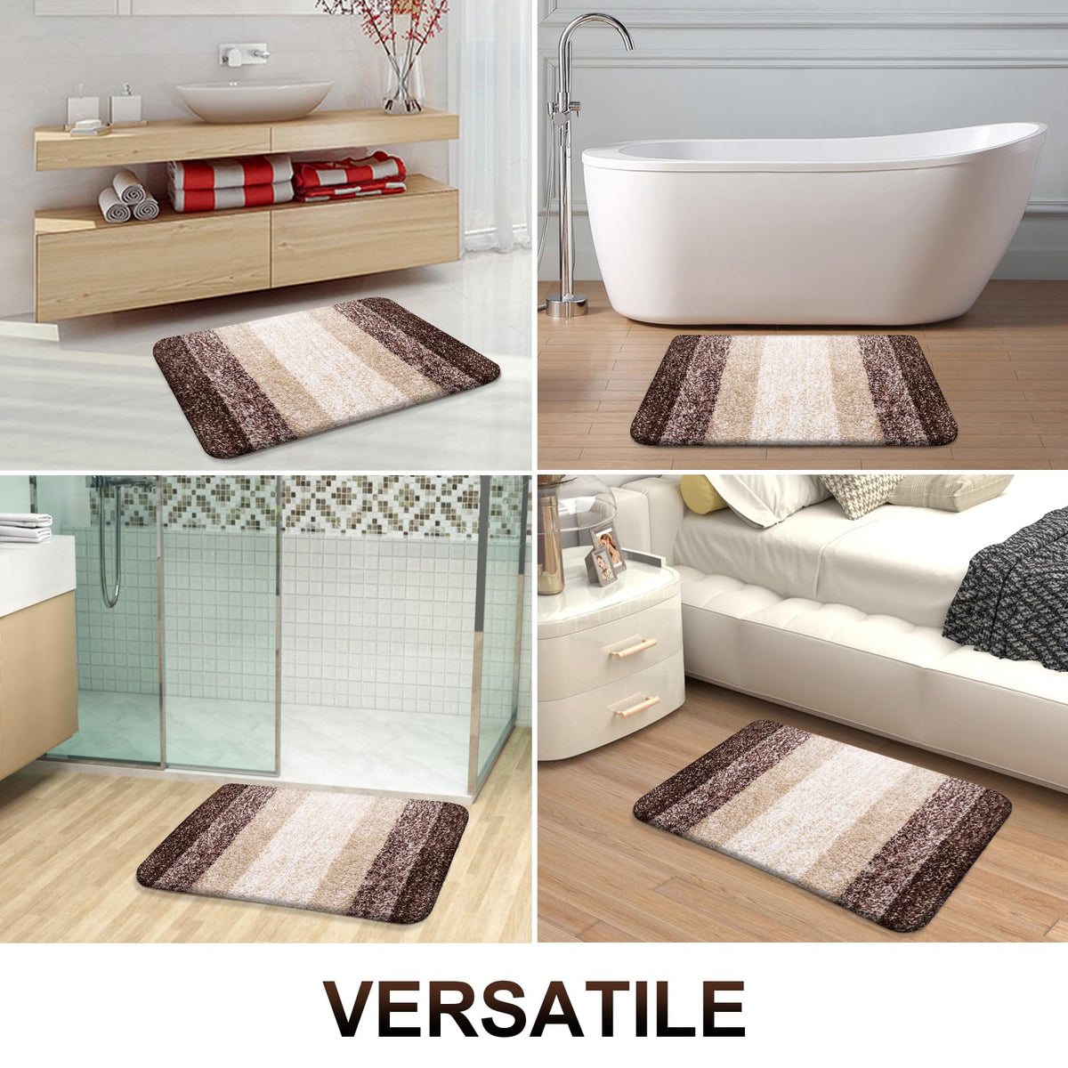 OLANLY bath mat coordinates with matching decor for a cohesive bathroom look