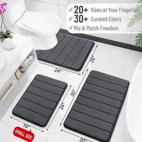 OLANLY Bath Mat has a non-slip base to help prevent slips on smooth floors.