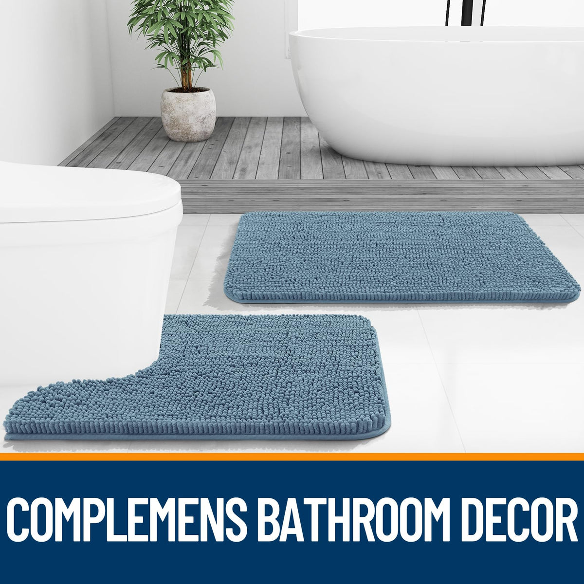 OLANLY multi-purpose bathroom mat ideal in front of sink or shower.