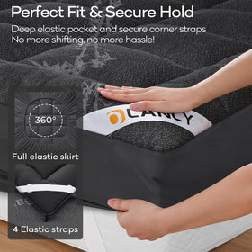 OLANLY pillow-top plush-fill detail showcases luxurious softness and supportive loft
