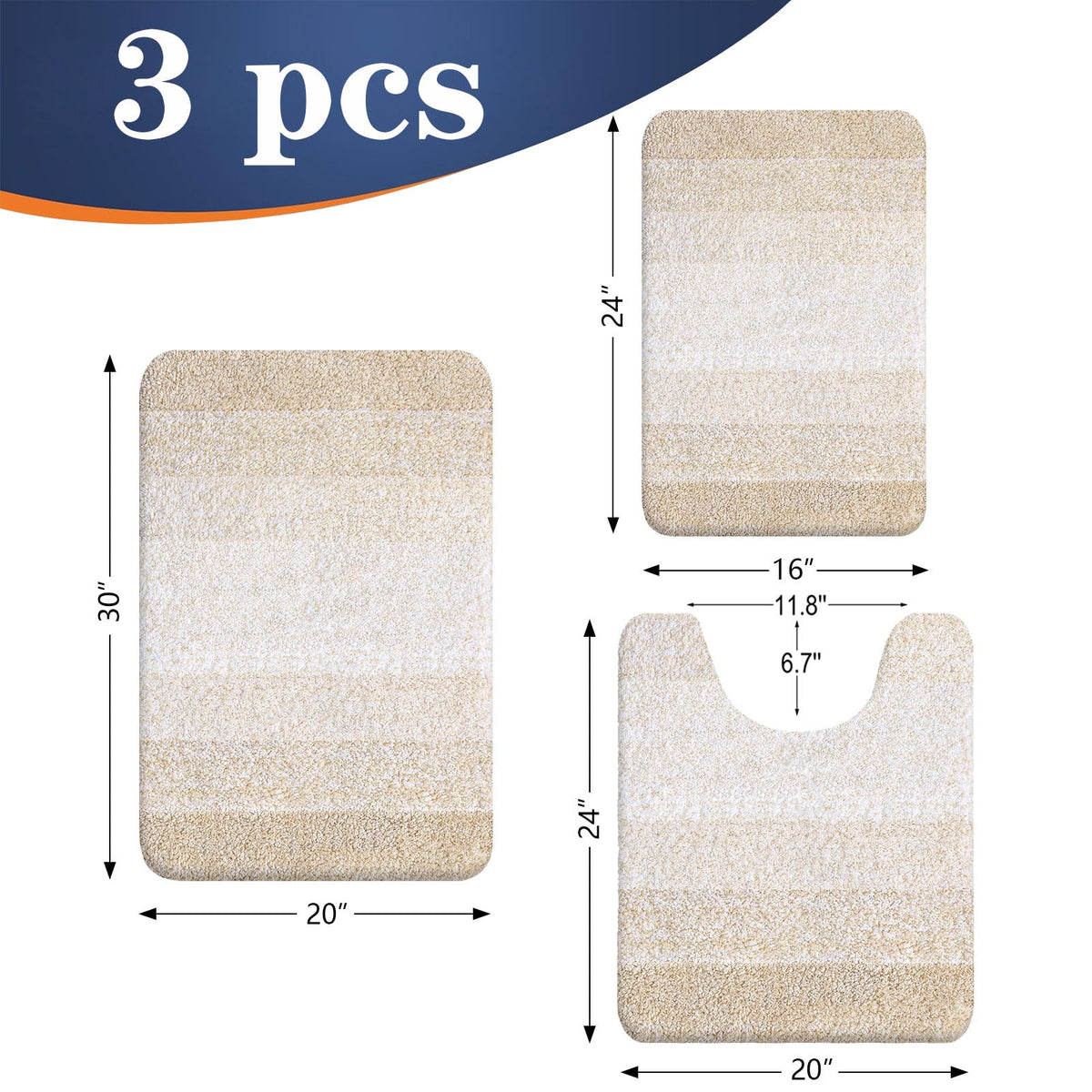OLANLY plush shaggy bath mat for ultra-soft underfoot experience.