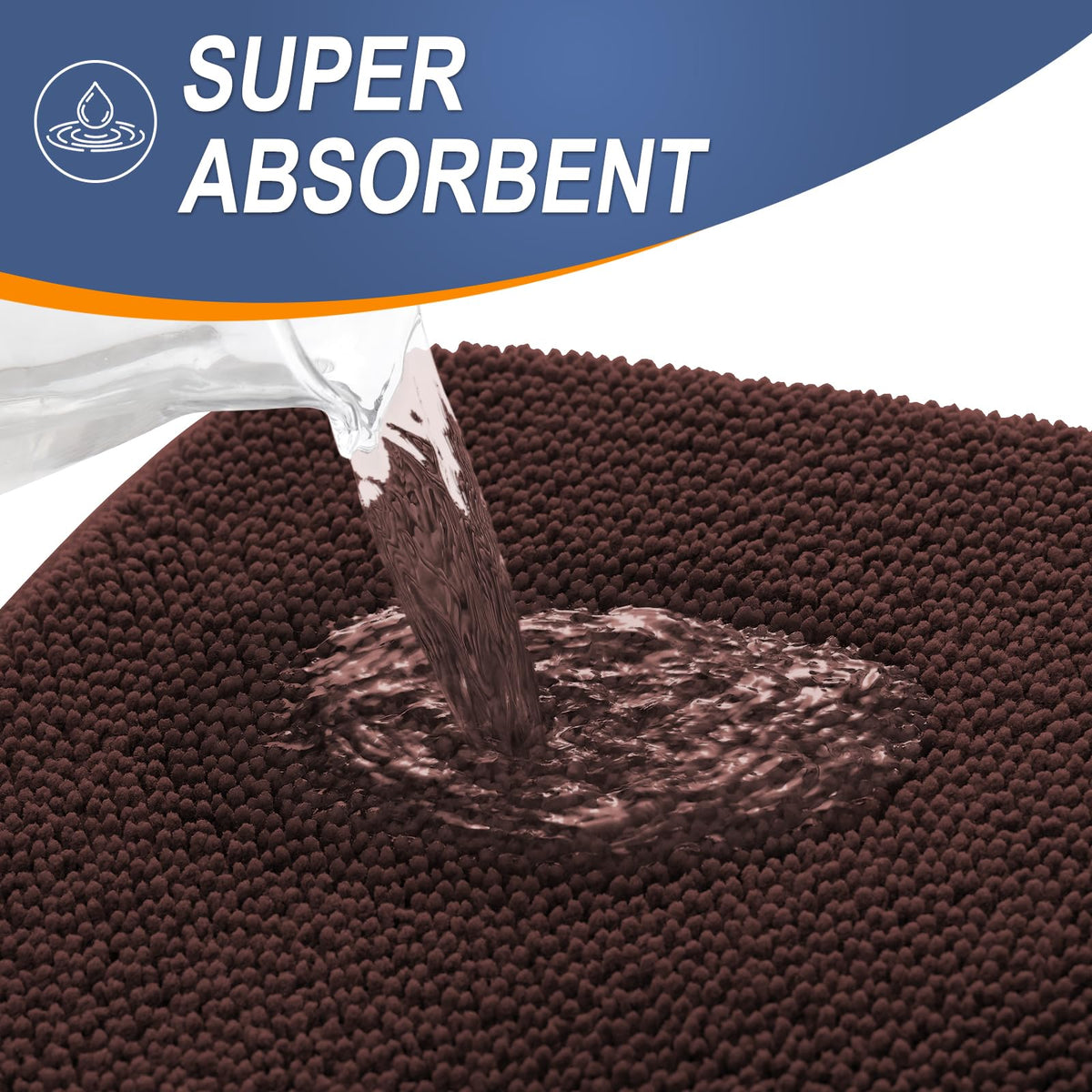 OLANLY quick-dry bath mat absorbs moisture after shower for faster routines.