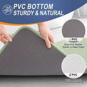 OLANLY rapid-drying memory foam surface dries quickly for reuse after showers.