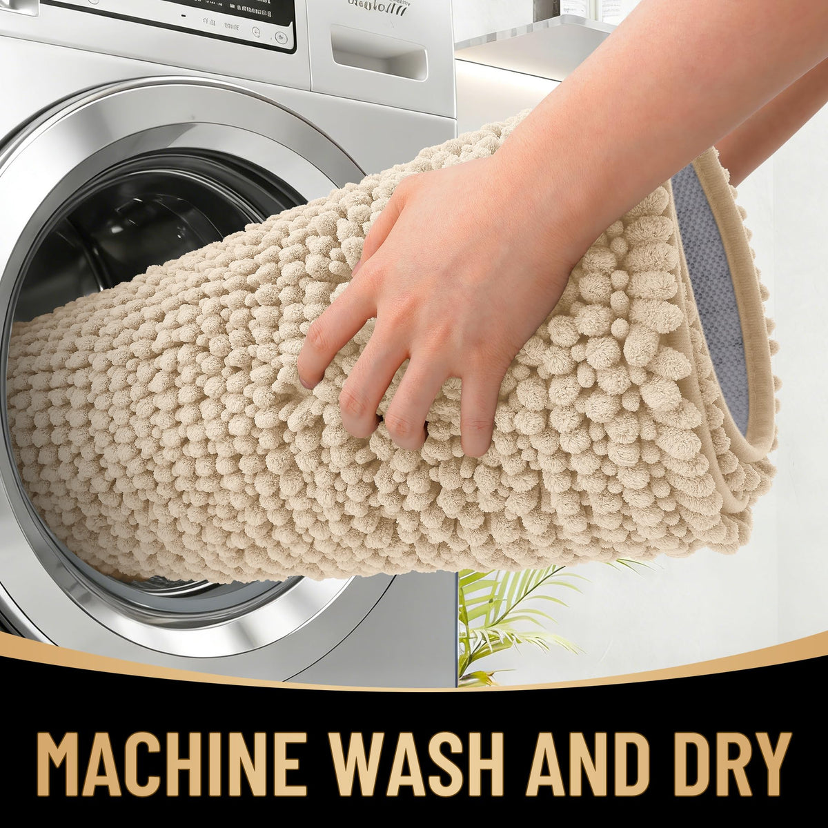 OLANLY rubber-backed bath mat providing a secure non-slip grip.