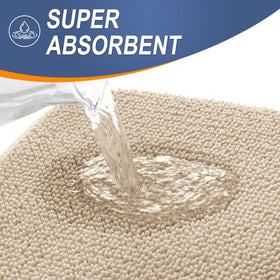 OLANLY bath mat absorbent texture highlights rapid moisture handling after showers