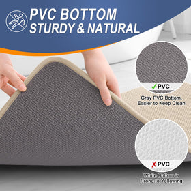 OLANLY bath mat non-slip back keeps rug steady on dry bathroom floors