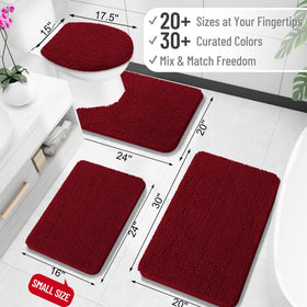 OLANLY chenille soft pile rug brightens bathroom and feels plush