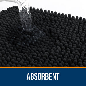 OLANLY rug with textured rubber backing for stable placement