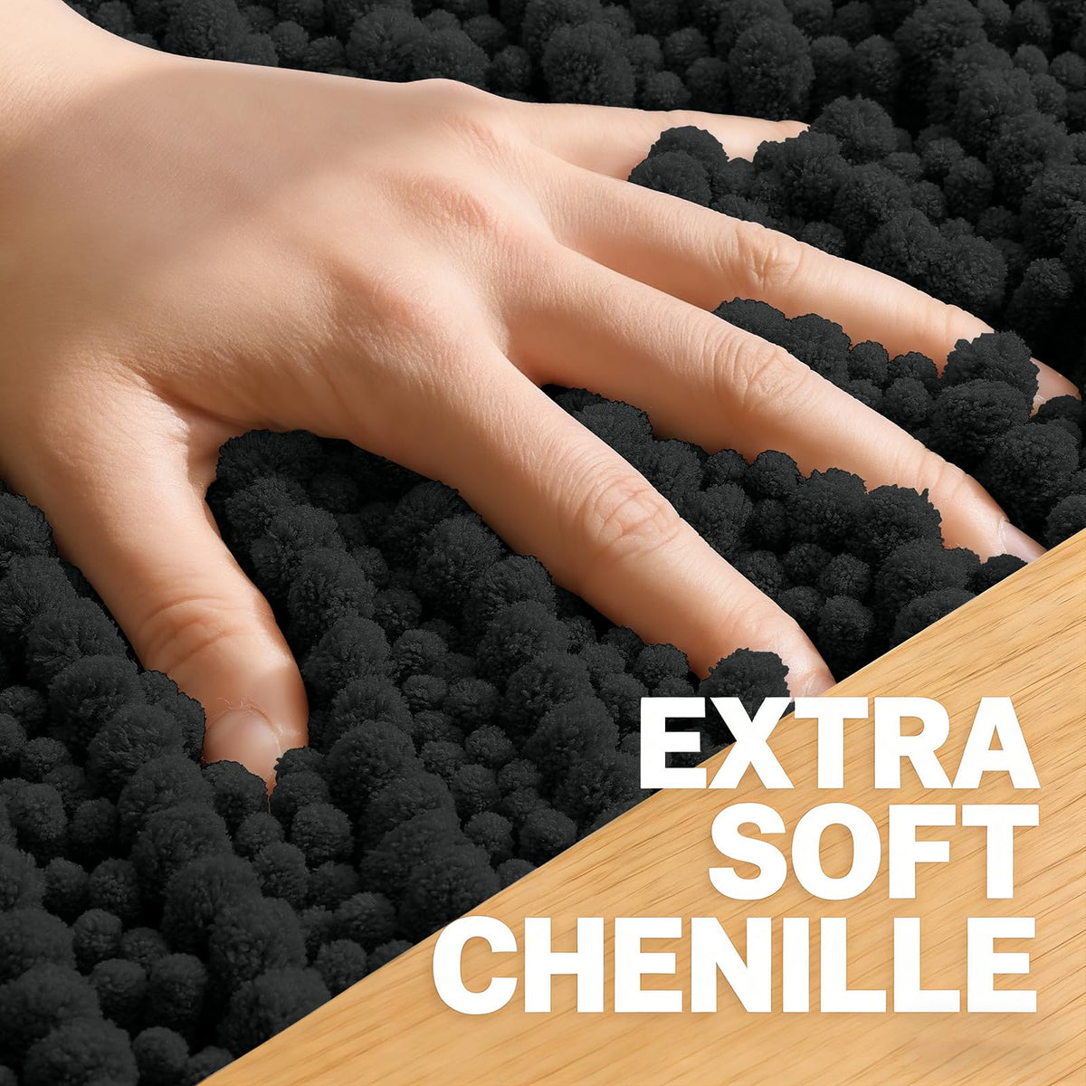 OLANLY ultra-absorbent chenille catches moisture for quick foot drying