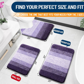 OLANLY ultra-absorbent microfiber rug with plush fibers for fast moisture pickup.