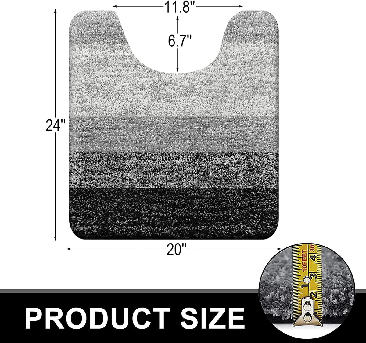 OLANLY ultra-soft microfiber mat with non-slip backing for safety.