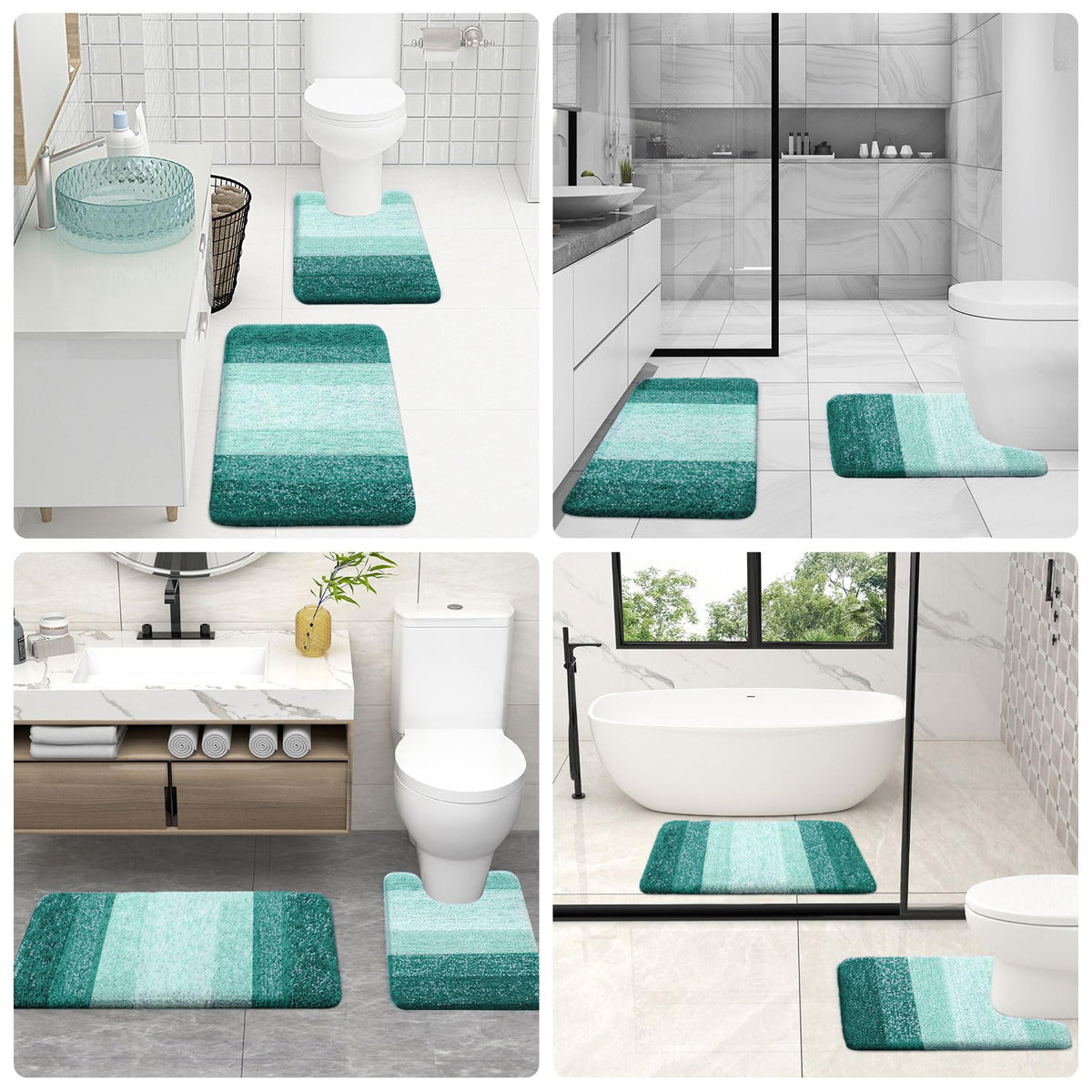 OLANLY versatile bathroom mat set fits many spaces and décor.