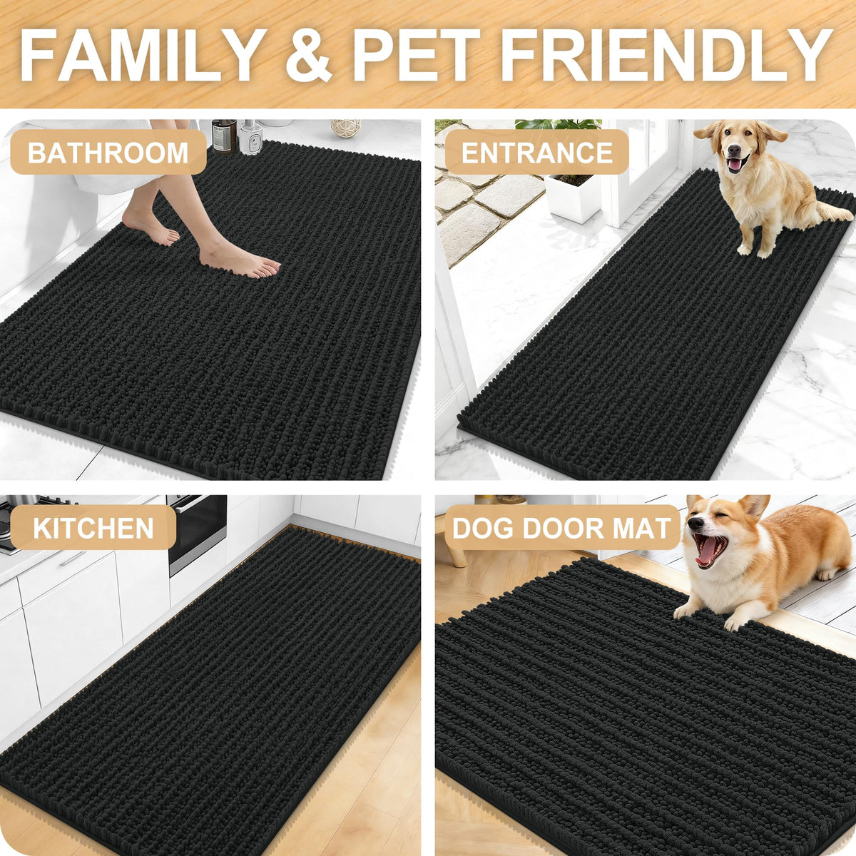 OLANLY versatile bathroom rug suits master baths and guest spaces