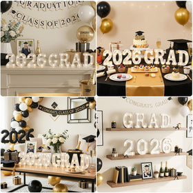 OLANRUN GRAD 2026 letters eight-piece set ready for display
