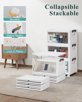 OlarHike 23QT bin in closet keeps clothing organized.