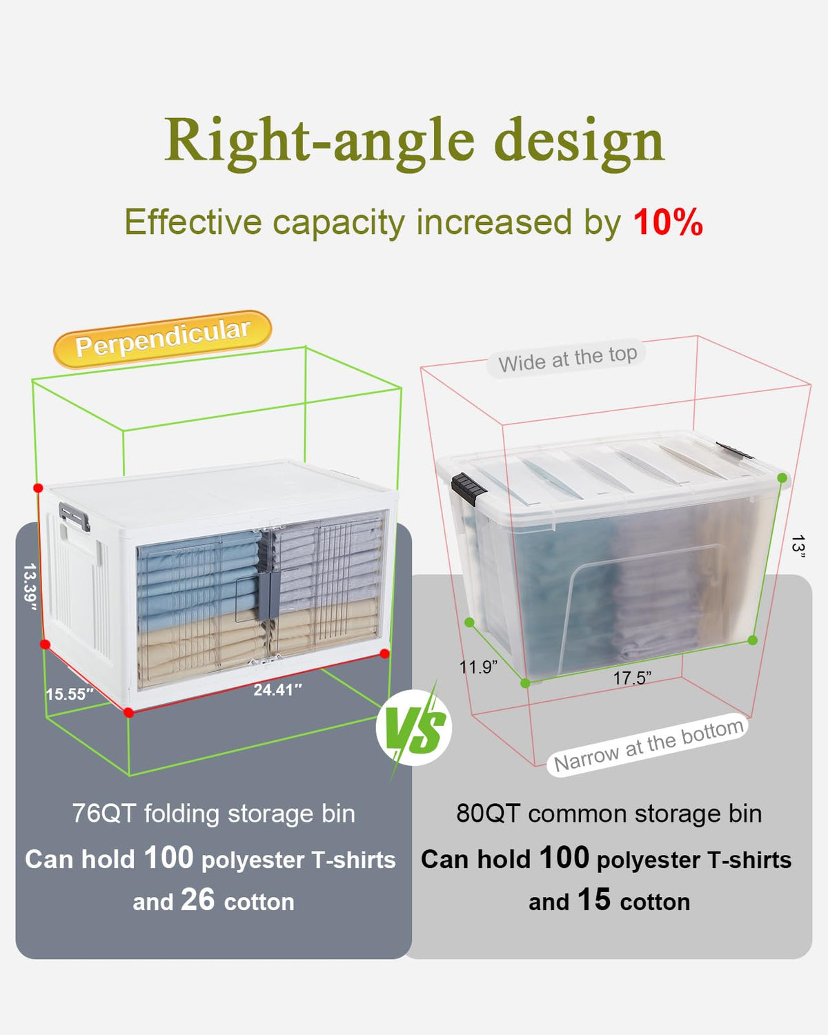 OlarHike 76QT bin top cover removable for quick item access.