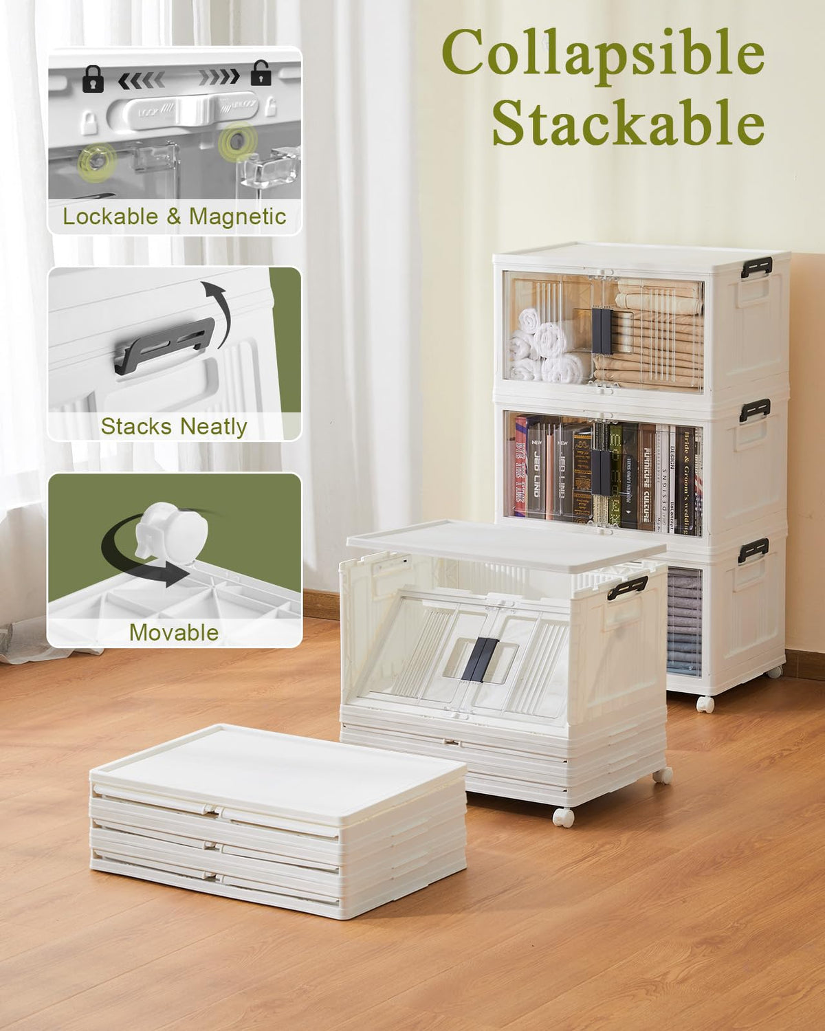 OlarHike dual-door access storage bin keeps contents within reach for quick retrieval.
