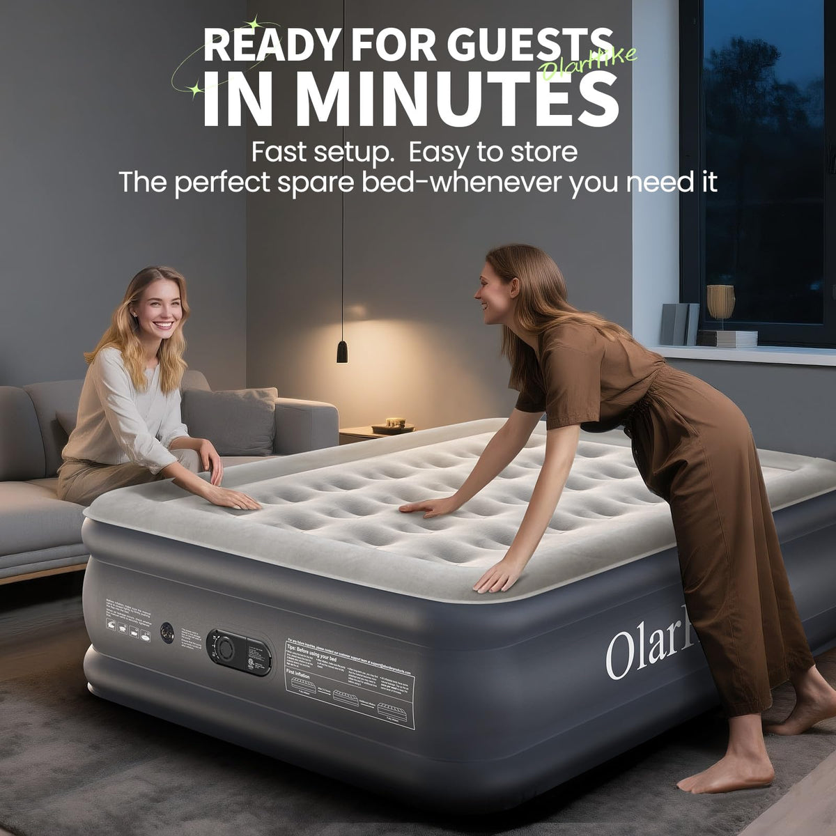 OlarHike quick inflation in about three minutes for easy hosting.