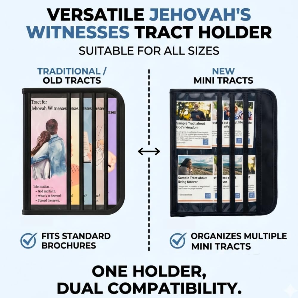 OLDECORY JW Magazine Holder open compartment enables quick access to tracts and magazines.