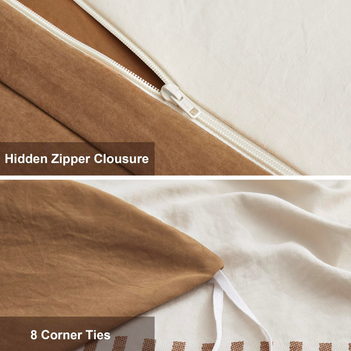 Oli Anderson boho duvet cover with 8 ties anchors the insert firmly