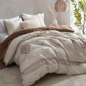 Oli Anderson boho duvet cover queen tufted design adds texture and elegance