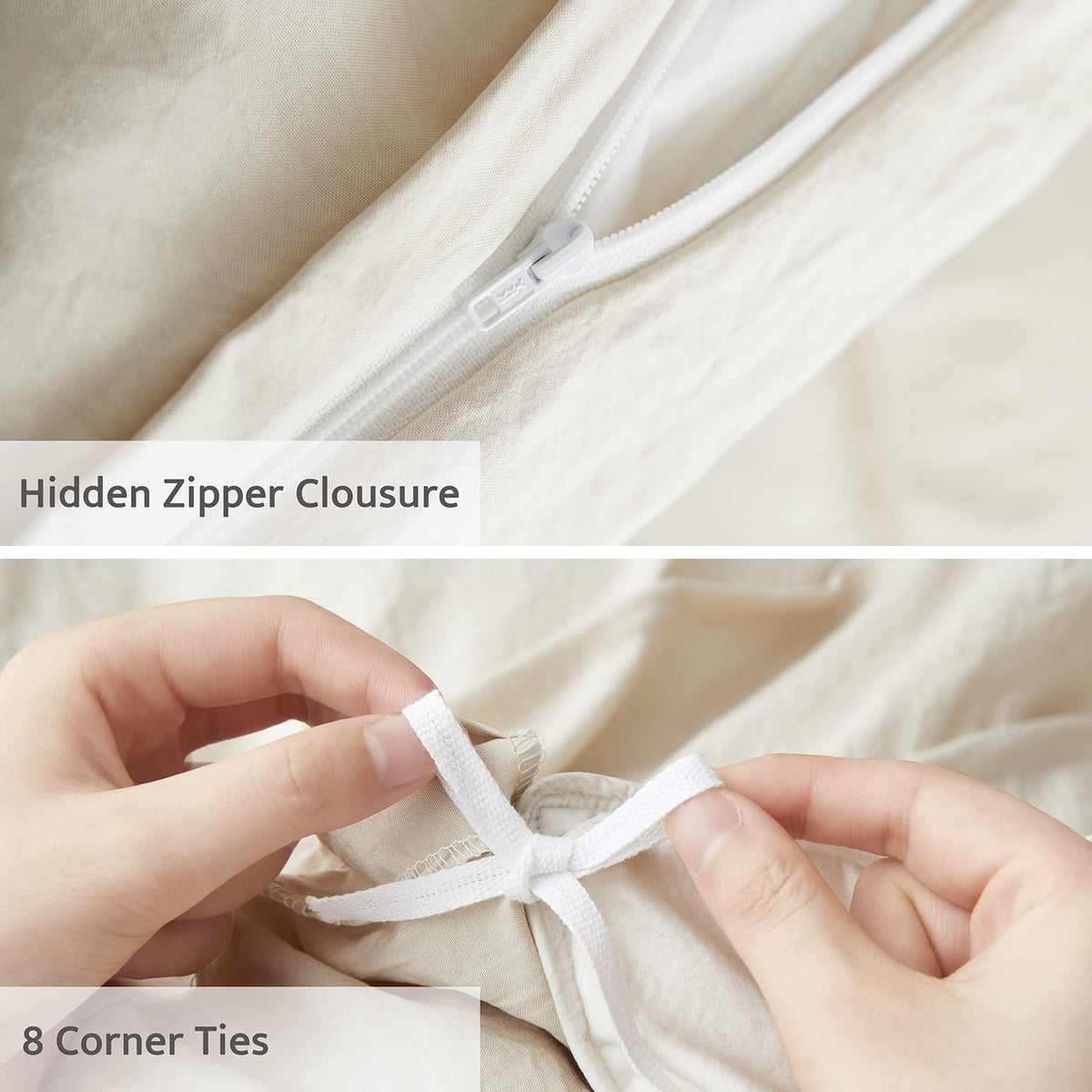 Oli Anderson duvet cover with eight corner ties for secure fit