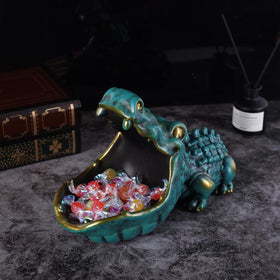 oliruim alligator candy dish green big mouth ideal for snacks and trinkets.