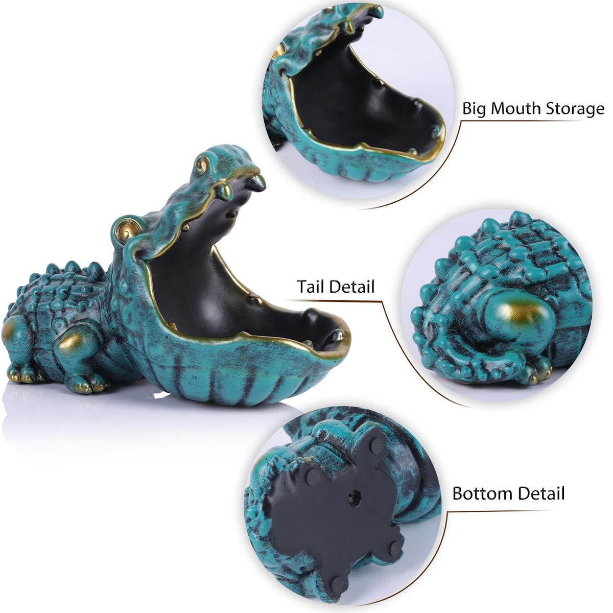 oliruim alligator jewelry holder keeps small pieces organized.