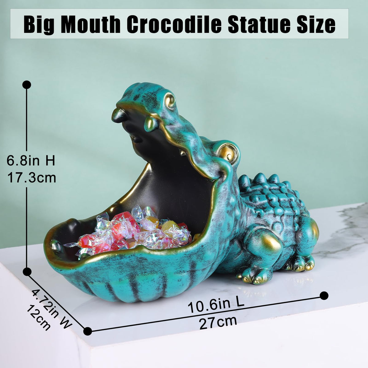 oliruim alligator office desktop statue brings personality to workspaces.