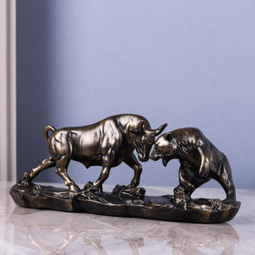 oliruim home decor centerpiece featuring bull and bear symbolism
