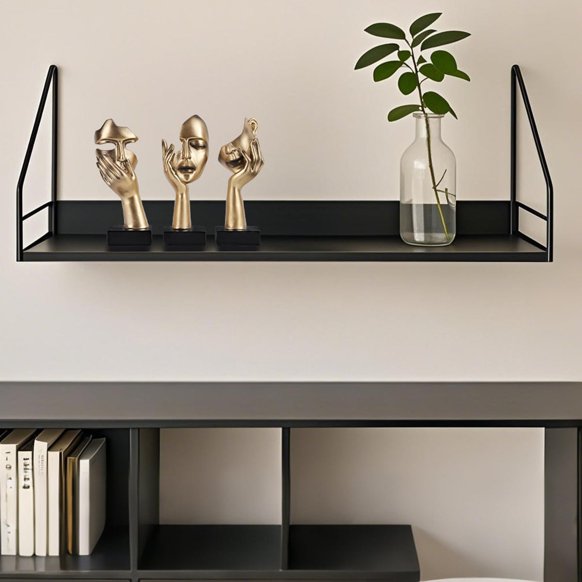 oliruim three-piece statue trio adds depth to desks
