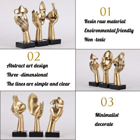 oliruim resin sculptures with varied heights form dynamic display