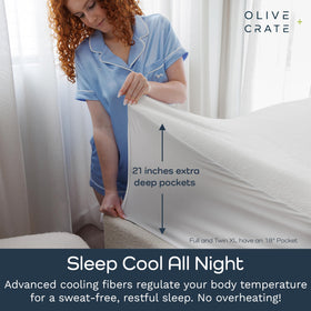 Olive + Crate 18-inch pocket fit secures full-size mattresses