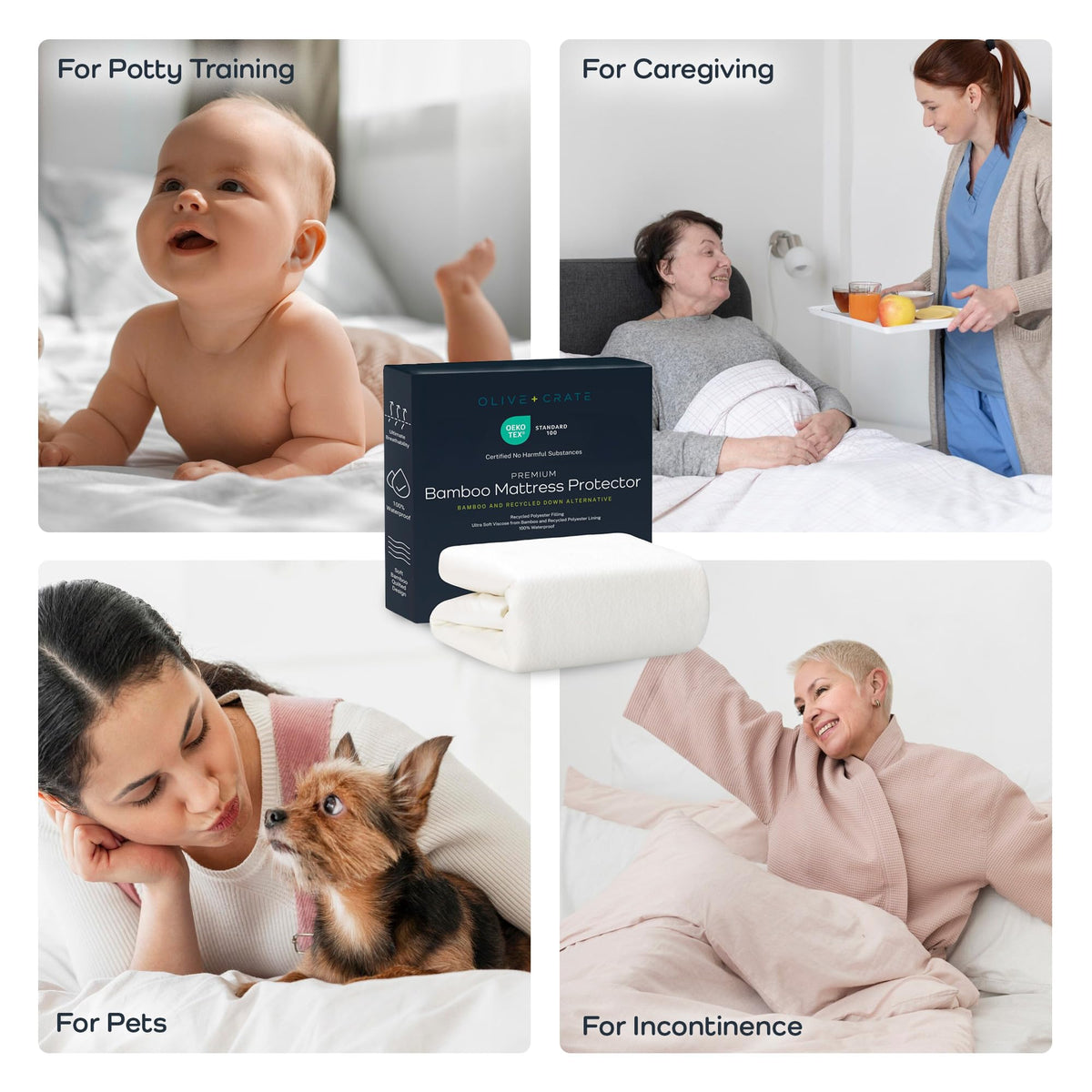 Olive + Crate king-size fit stays in place during sleep