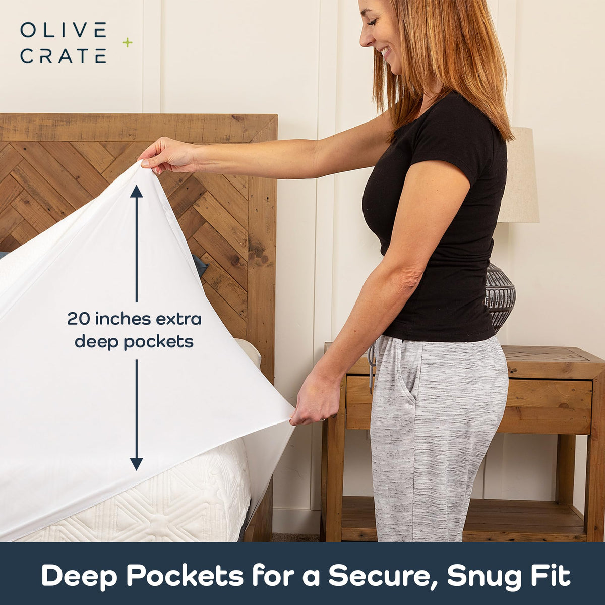 Olive + Crate machine washable cover for easy cleaning