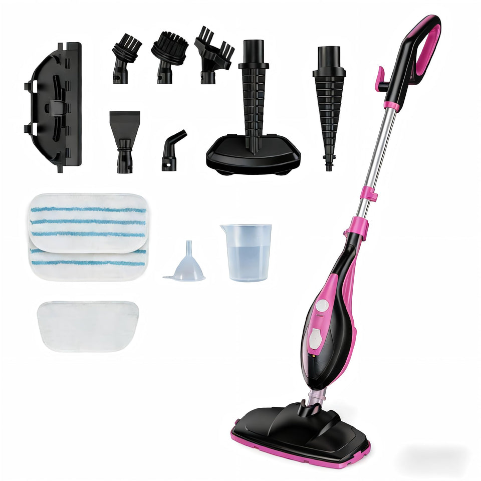 OLIXIS 10-in-1 steam mop in action delivering deep floor cleaning with powerful steam