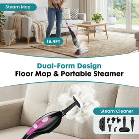 OLIXIS 14 attachments and microfiber pads support thorough, flexible cleaning