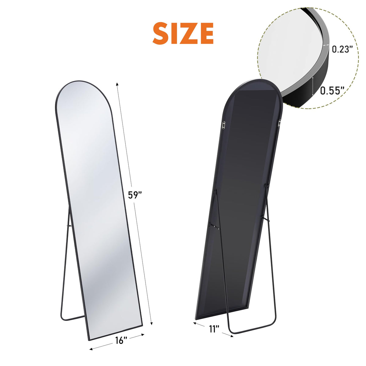 OLIXIS Side view emphasizing the slim aluminum frame and depth.