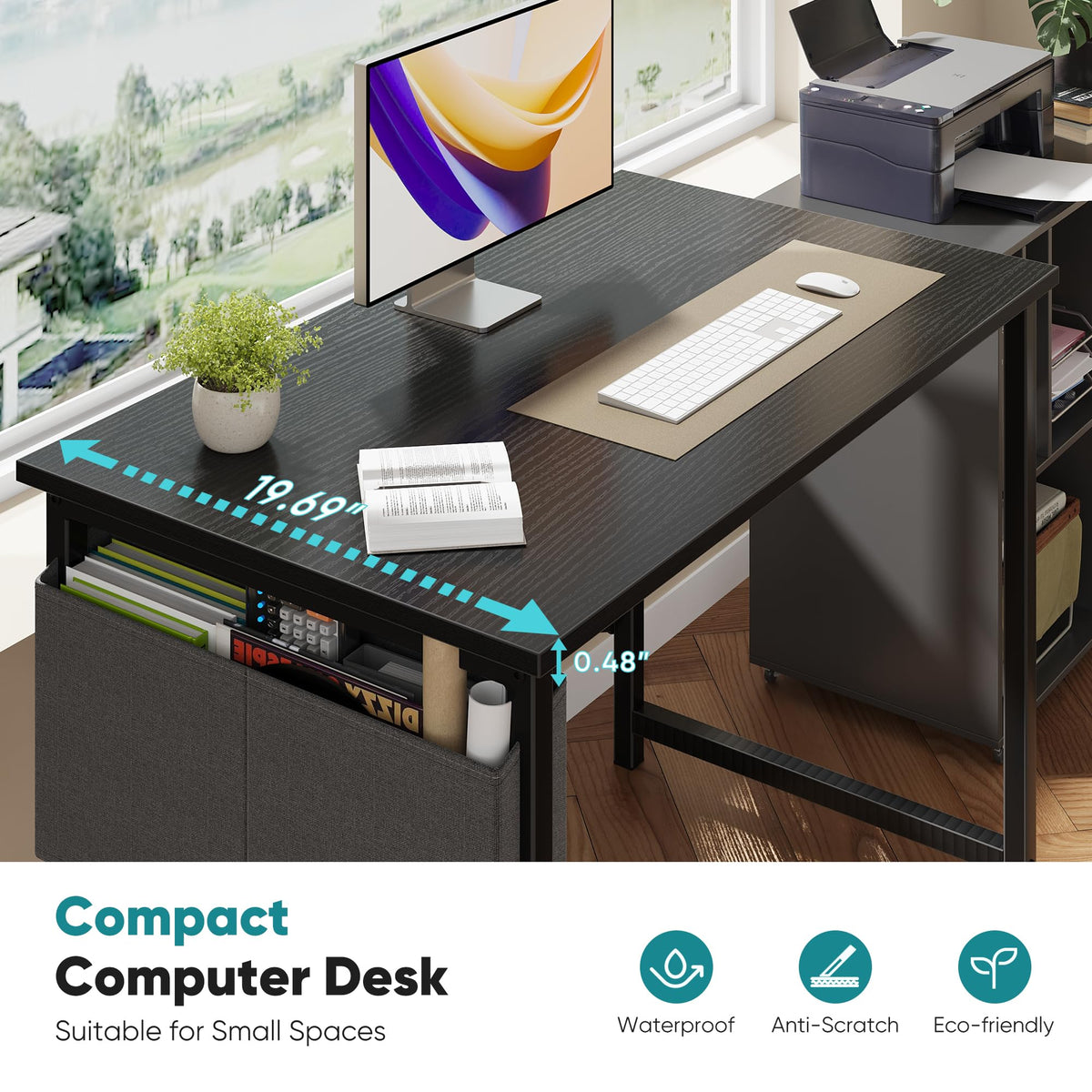 OLIXIS rustic brown desk adds warmth to any space