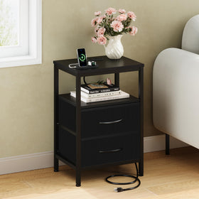 OLIXIS nightstand open shelf keeps bedside essentials accessible