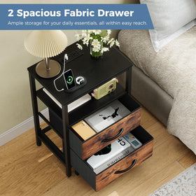 OLIXIS Nightstand scratch-resistant top—close-up shows durable surface supporting everyday items.