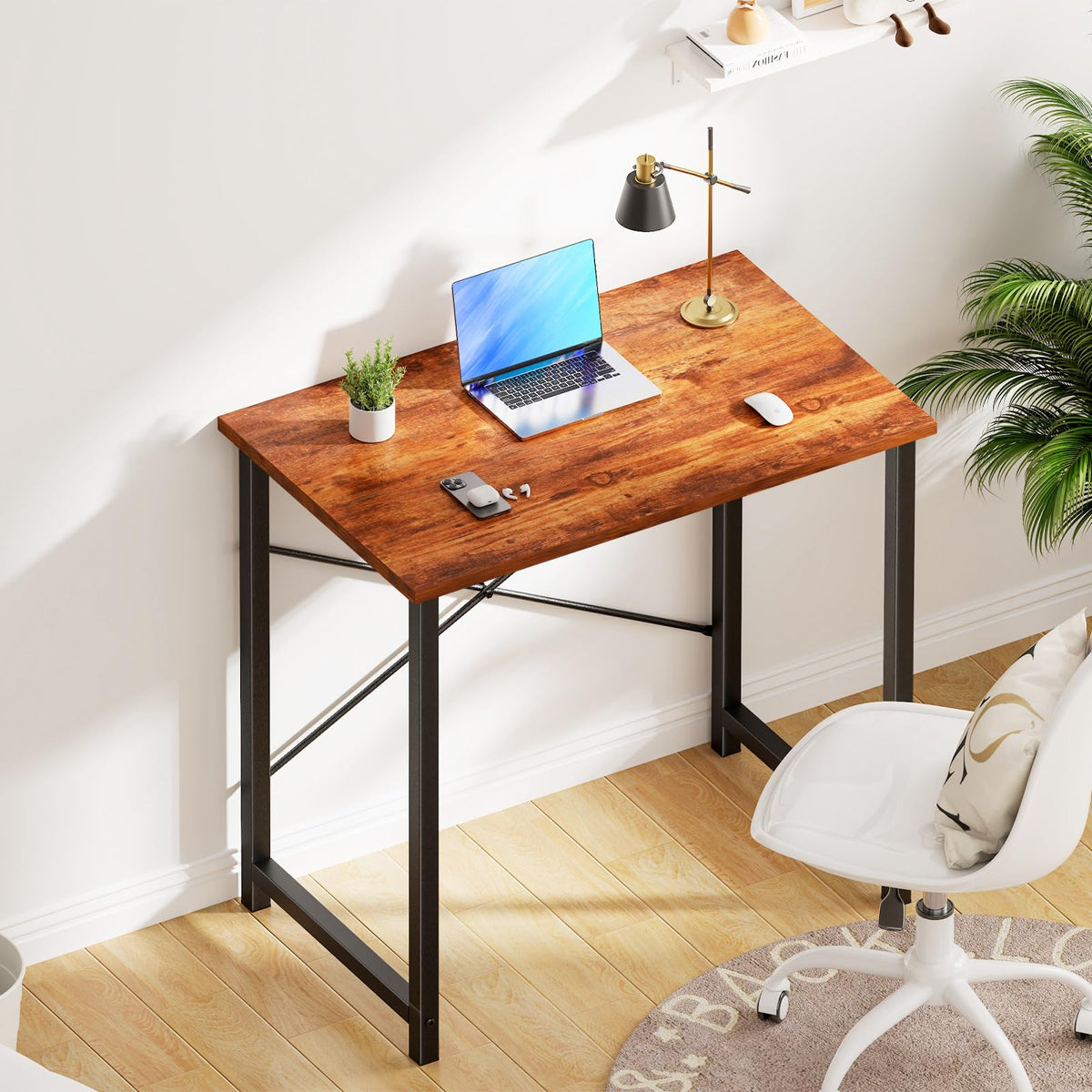OLIXIS desk side angle emphasizes heavy-duty square tube legs supporting up to 265 lbs.