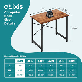 OLIXIS desk stability with thick square legs providing solid footing.